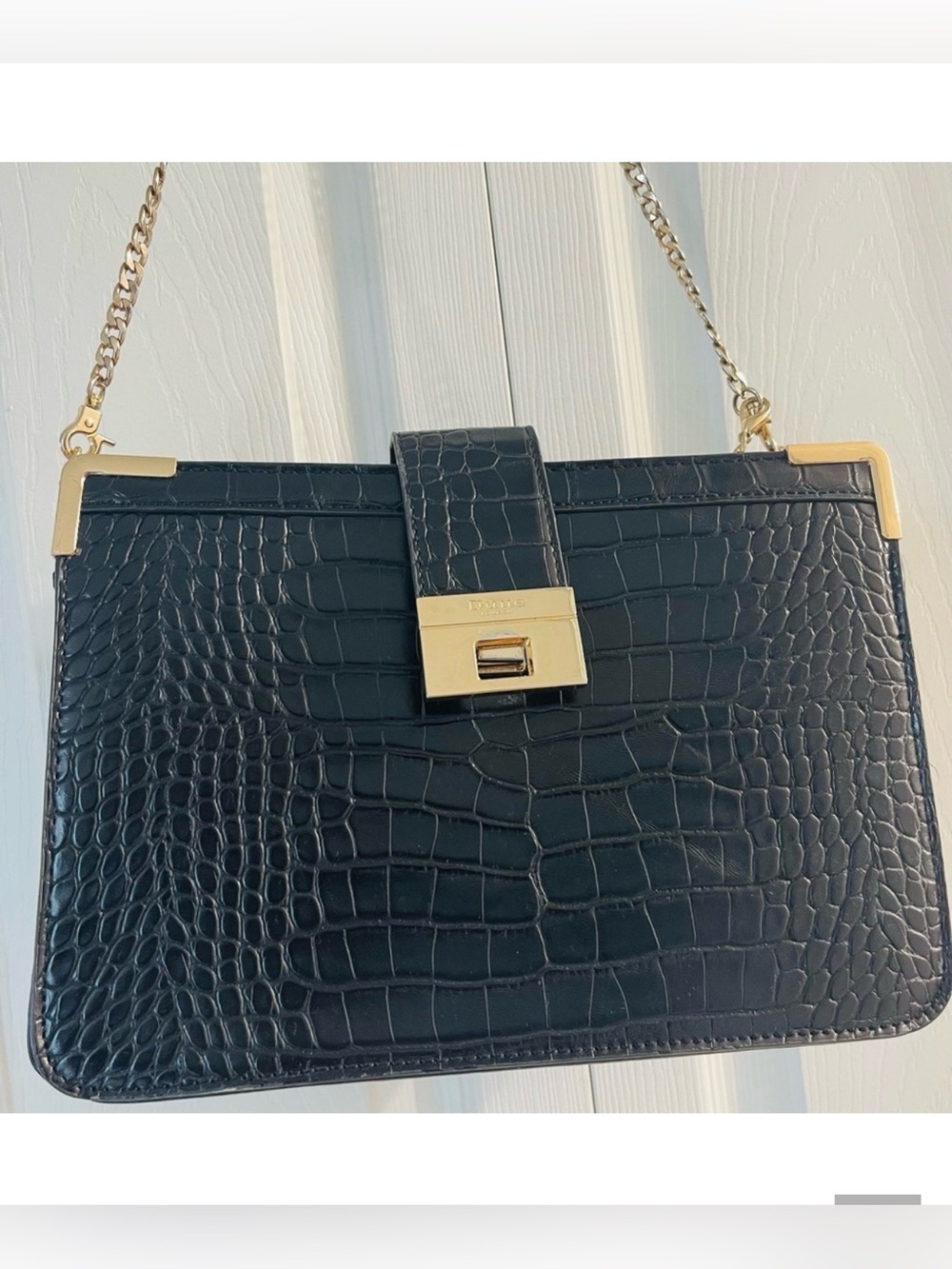 Black purse by DUNE London black shoulder bag  - silver chain sling bag